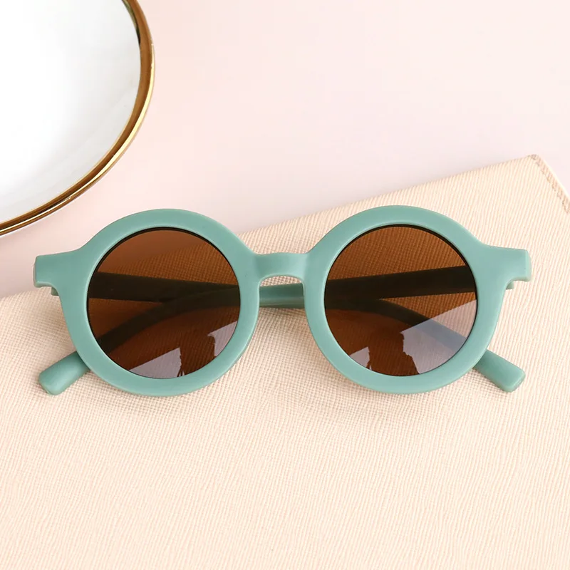 

Hot Sale 2030 Matt Frame Anti-UV Colorful Round Cute Boy Girls Fashion Children Kids Sunglasses 2021