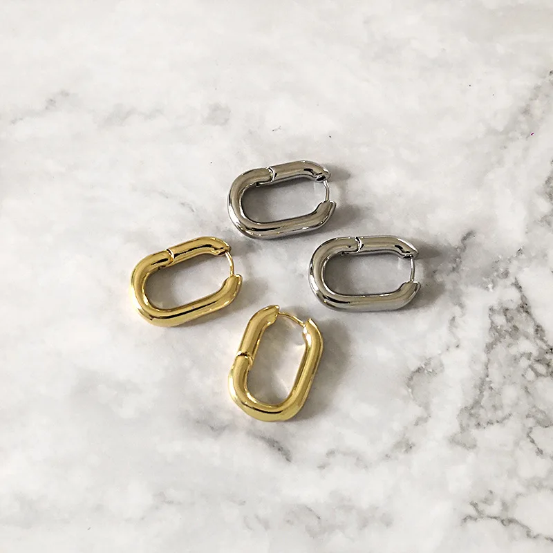 

Best Selling Women's Gold Chic O Shaped Hoop Earrings Geometrical Chunky Hoops Earrings For Girls