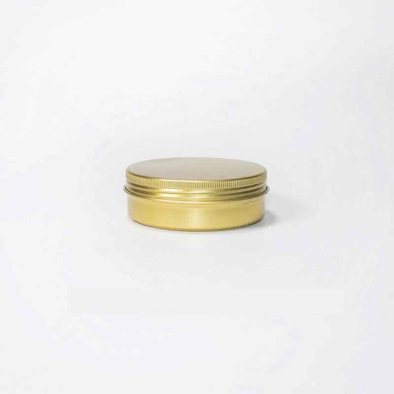 

100ml Gold Colour Aluminum Tin Box Tin Jar With Screw Lid