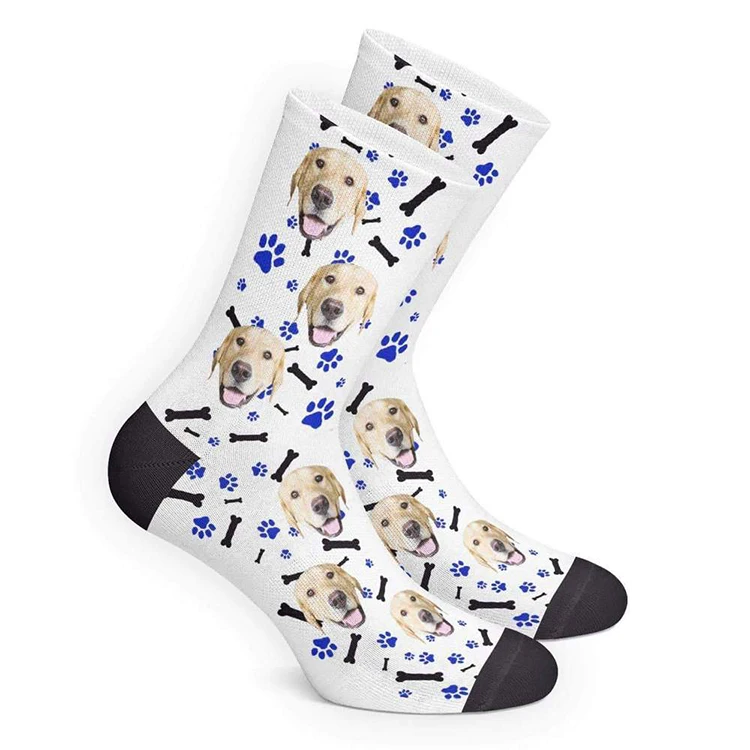 

Wholesale sustainable custom print socks no moq print all over