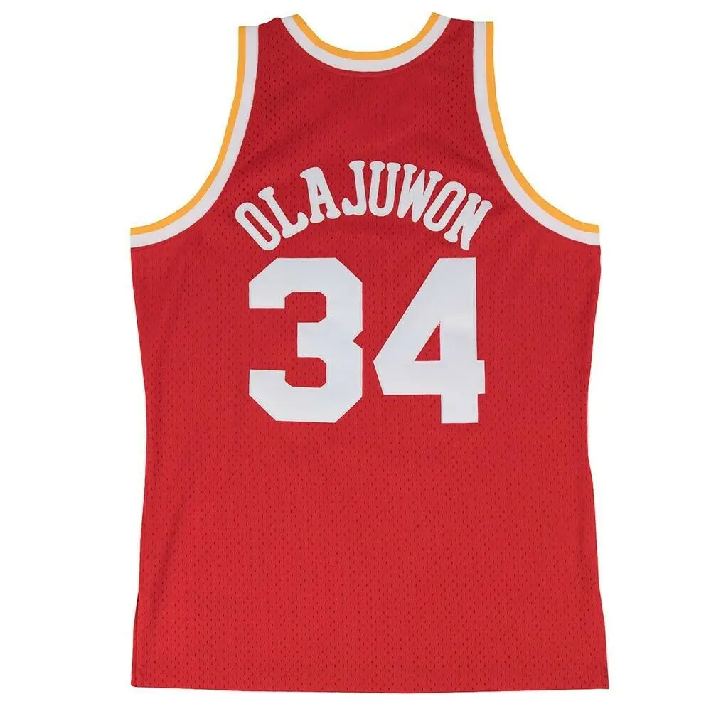 

Custom Men's Hakeem Olajuwon Training Basketball Mesh Houston Wear Jersey Stitch Uniform