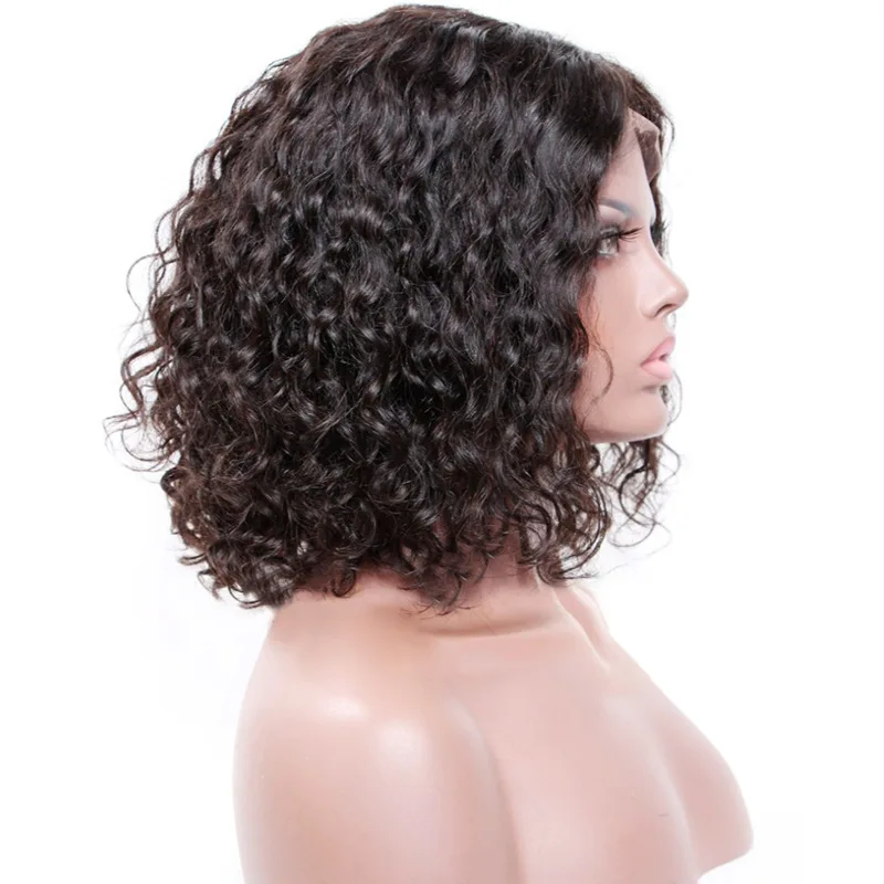 

Human Hair Transparent Lace closure Frontal bob Lace Front Wig, Red
