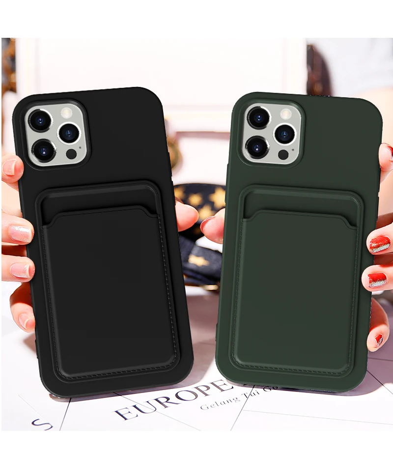 

Fast delivery silicone phone cover case for Xiaomi Phone Redmi 9 9T note 9 Note 9T credit card holder cover