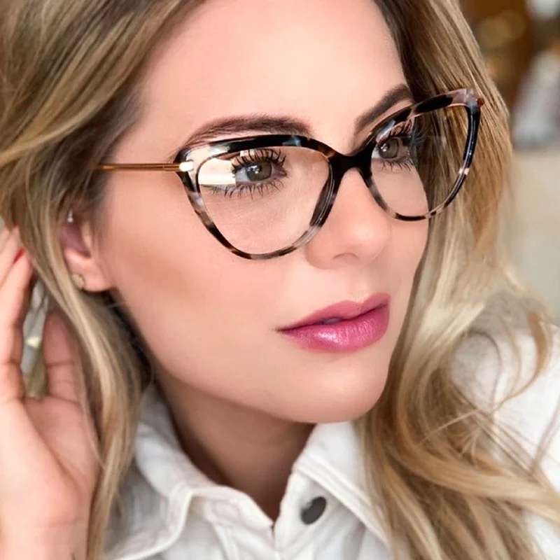 

Buy 1 Get 1 Cat Eye TR90 Frame 93335 Cheap Prescription Glasses Online Customization Astigmatism 0~200 Nearsighted Eyeglasses