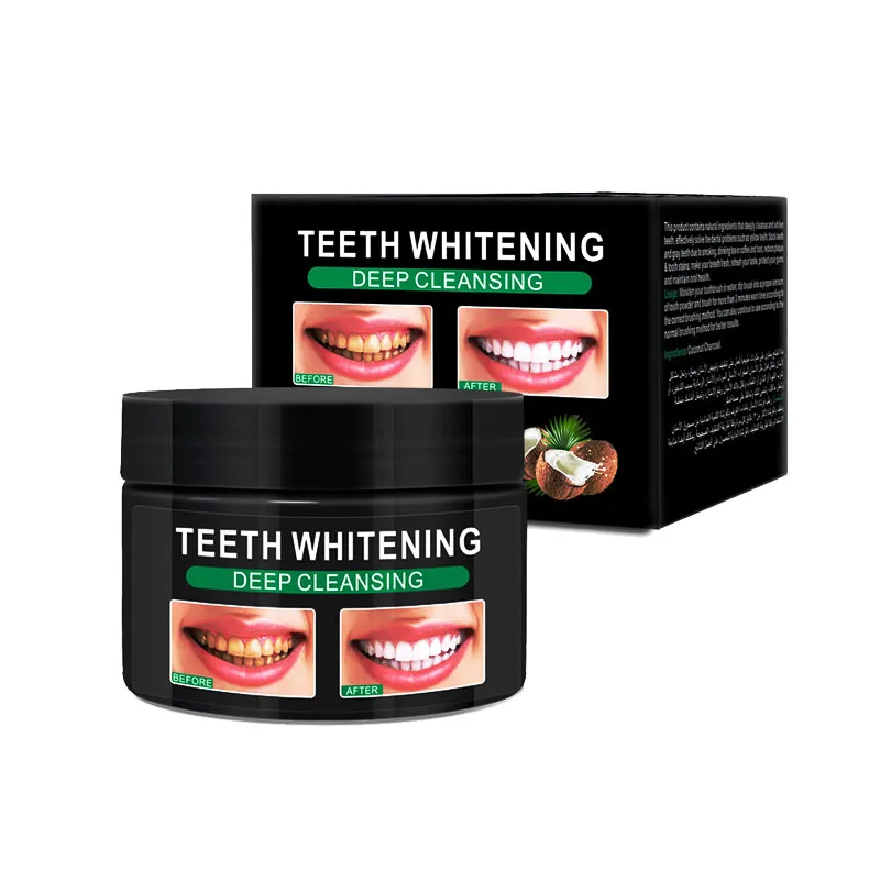 

Peimei 100% Natural Guaranteed Charcoal Teeth Whitening Coconut Shell Charcoal Powder, Black