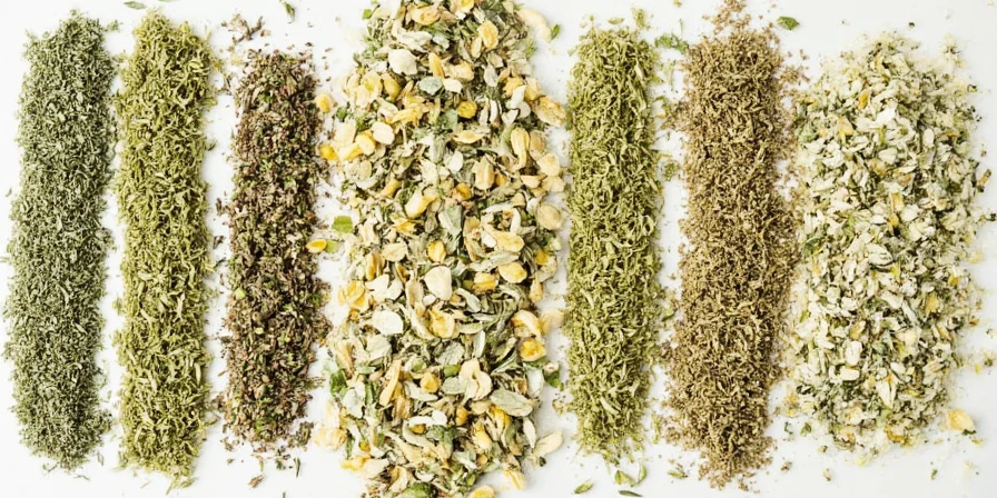 Vegan bowl with herb seasoning