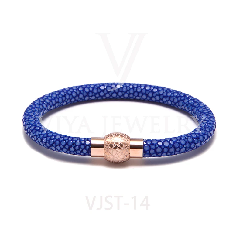 

Popular Real Stingray Leather Simple Classic Design Bracelet For Fashion Outfit, More than 20 color option