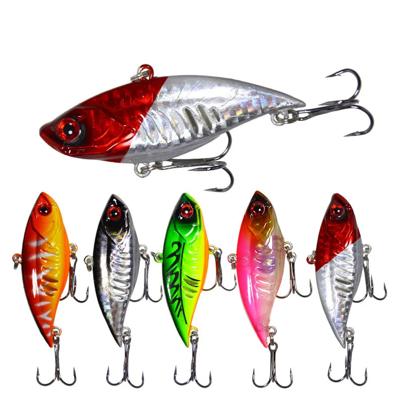 

Fishing lure hard bait Multicolor plastic 11g  Sinking lure bionic hard Lifelike VIB ringing beads inside lure gear