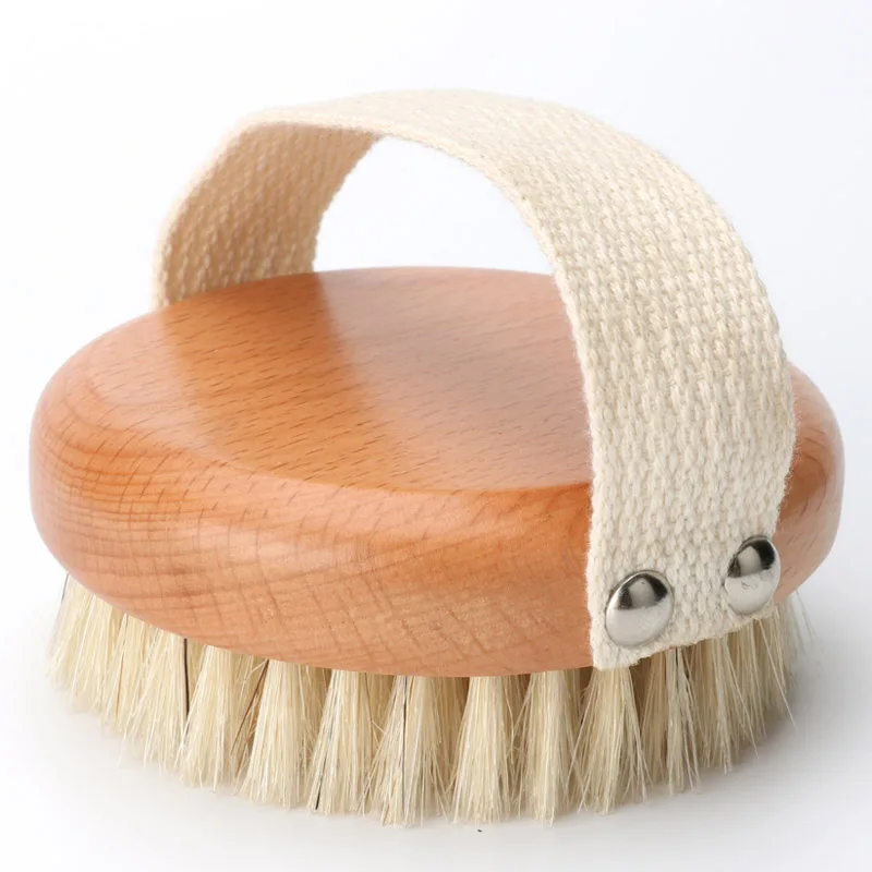 

Abeis Ready to Ship 100% Wooden Round Shape Sisal Bath Brush For Body