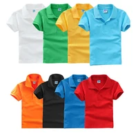 

Cotton Made Child Summer Polo Shirt Turndown Collar Customize Logo Shirt Print Embroidery for Kids