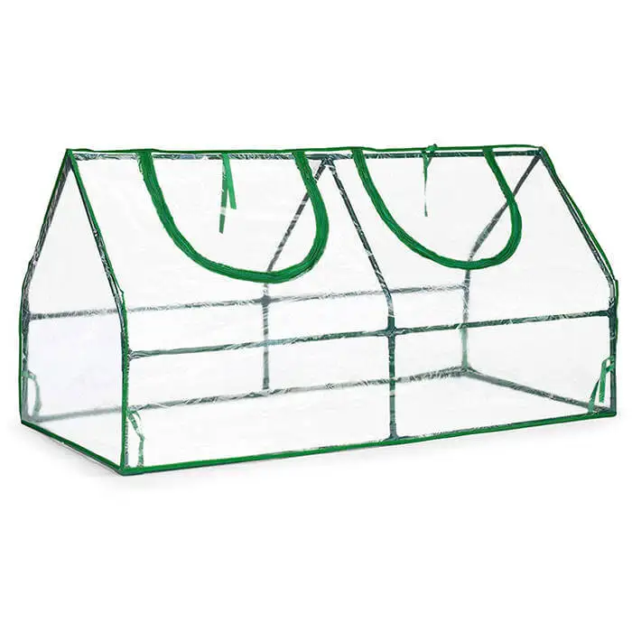

2 Room Grow Cloche Tunnel Greenhouse Backyard Mini Diy Green Houses Home Outdoor PVC Garden Greenhouse with Steel Pipe