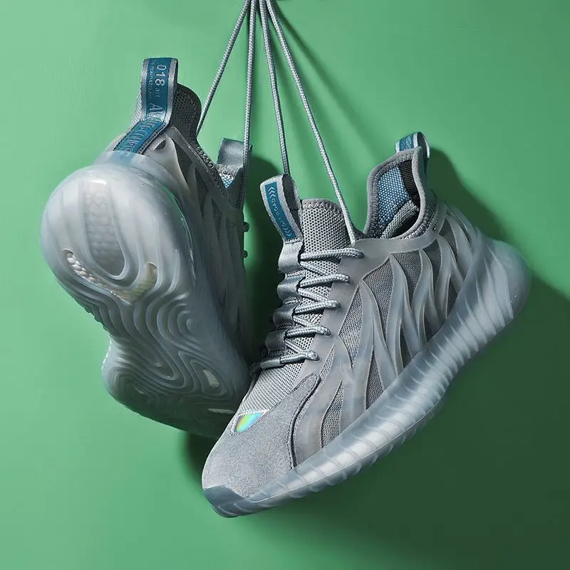 

Terbaru Andar Air Flying Woven Mesh Sport Shoe Zapatos Mujer Upper Sport Shoes Fashion Outdoor Running Thick Bottom Shoes Men'S, Customized color