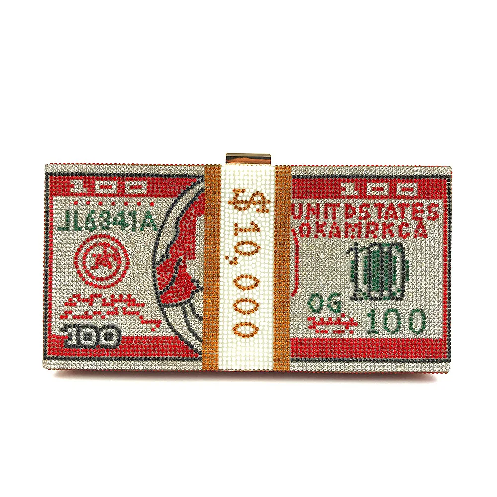 

fashion design 2021 new money bags handbags for women bling rhinestone money purse