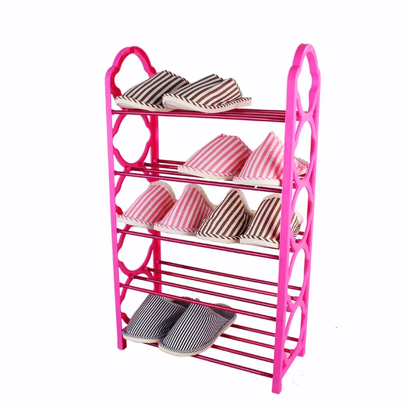 
Factory wholesale cheap five-layer simple assembly plastic shoe rack 