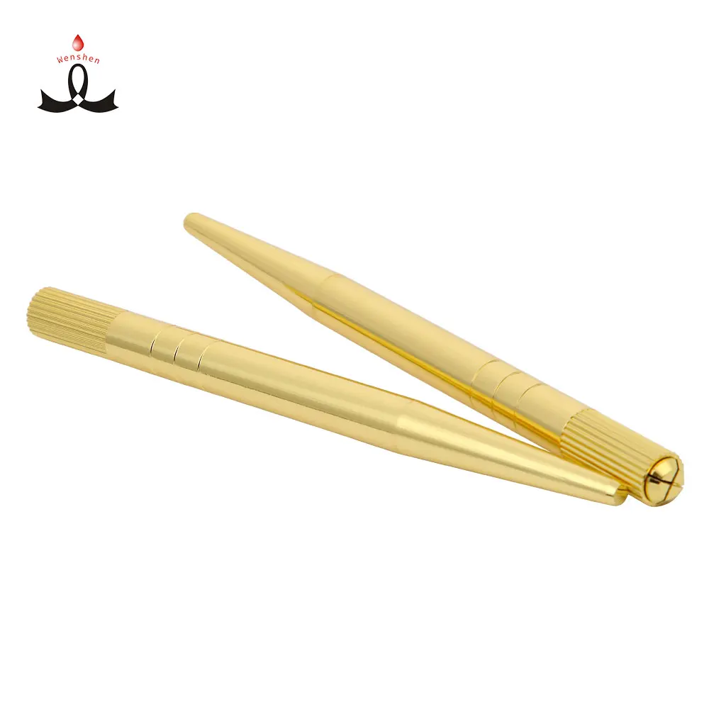 

Replaceable needle type Heavy Gold Manual Pen Microblading Pen Semi Permanent Makeup Eyebrow Manual Tattoo Holder