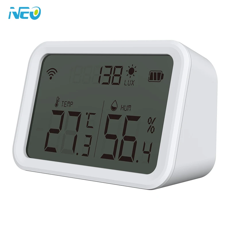 

Advanced weather station with LCD display with alarm smart measurement zigbee temperature and humidity sensor