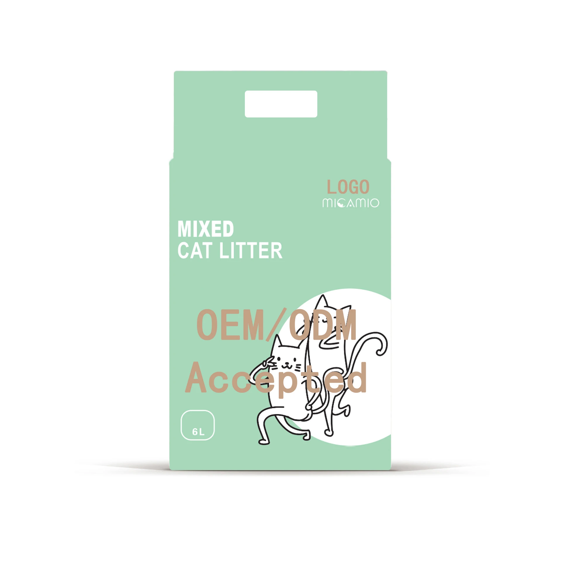 

Factory price OEM Wholesale Pet Cat Product Natural Eco Green Tea Peach Cat Litter Tofu Cat Litter