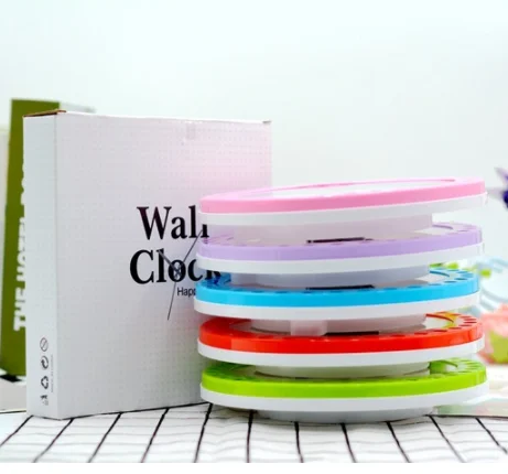 
European fashion diamond round 9 - inch digital color wall clock clock 