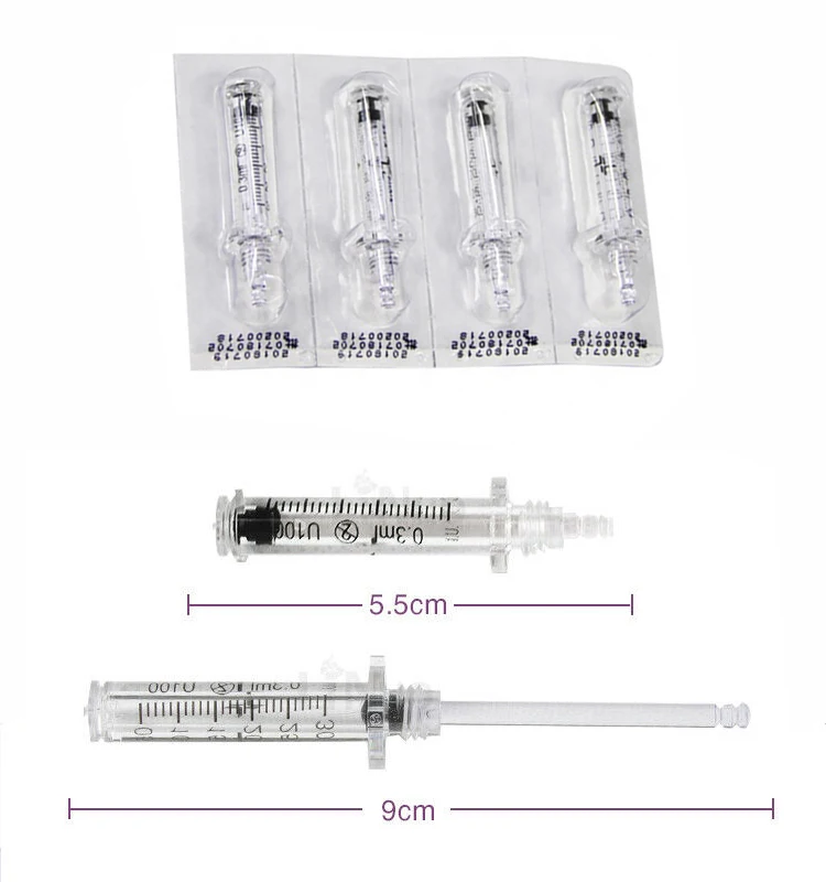

Hyaluronic pen ampoule 0.3ml disposable ampoule syringe needless for hyaluronic pen