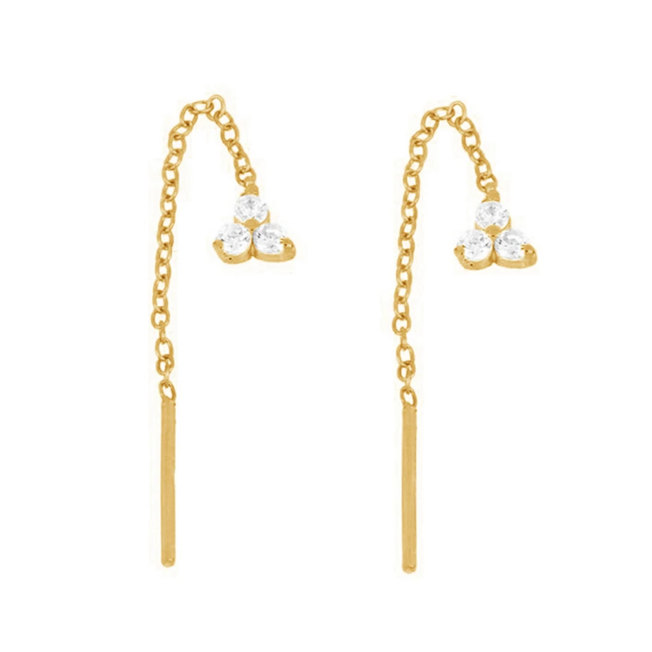 

women unique jewelry 18k gold vermeil popular jewelry trendy 925 sterling silver diamond charming earrings