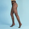 fashion leopard printed pattern jacquard women pantyhose