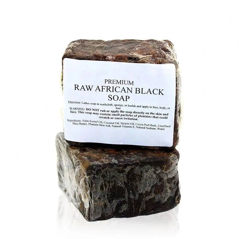 

Custom 100% Natural Organic Skin Care Handmade Deep Cleansing Exfoliating Whitening Raw African Black Soap, Customized