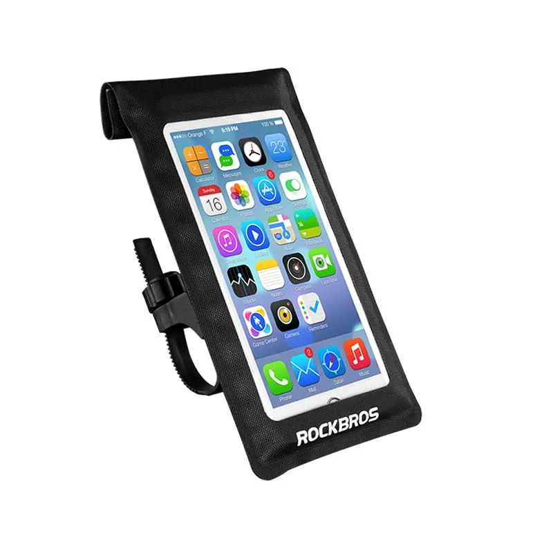 

ROCKBROS AS-009 Waterproof 6.0 Mobile Phone Case Universal Bicycle Support Mount Rotating Bike Holder Bag, Customized