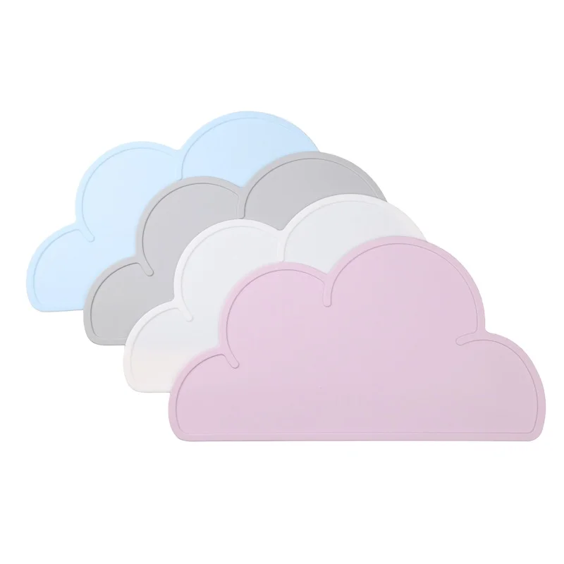 

Compact Price Non-sticking Harmless Cloud Shaped Silicone Placemats, According to pantone color