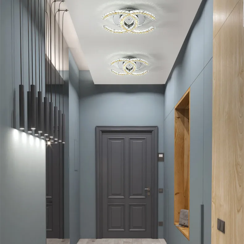 Decorative luxury crystal ceiling lamps  modern clear high quality crystal ceiling light for bedroom