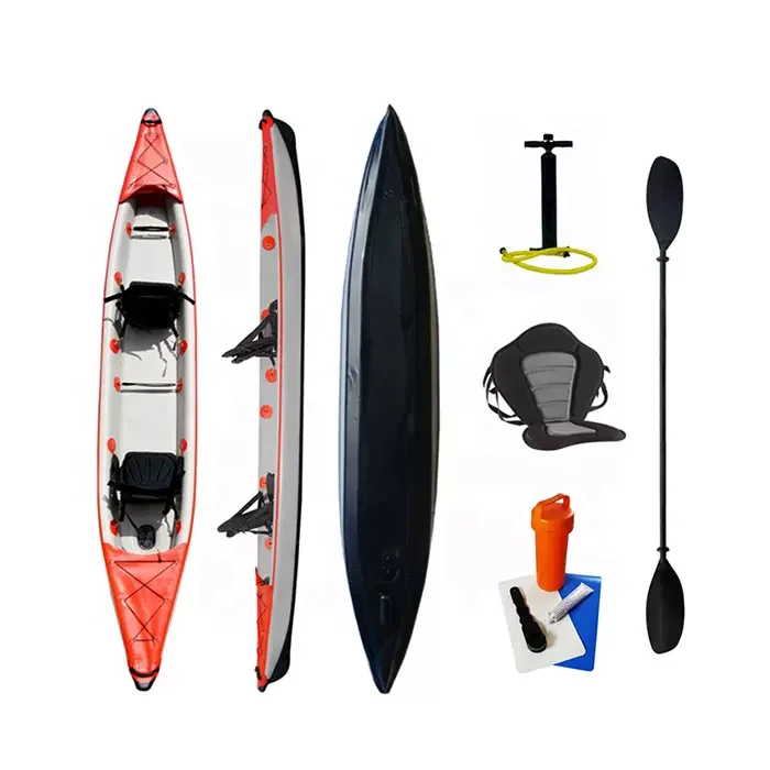 

Hot Selling Inflatable Water Rowing Boat Air Folding foldable Kayak For 2 Persons