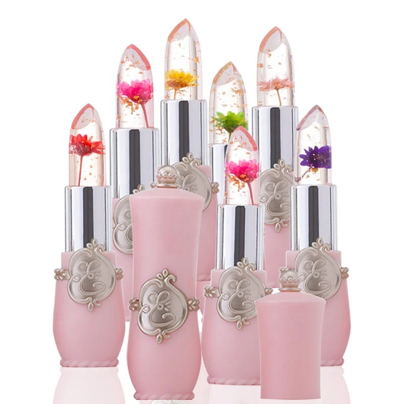 

hot selling Lip Stick Jelly Flower Transparent Color Changing