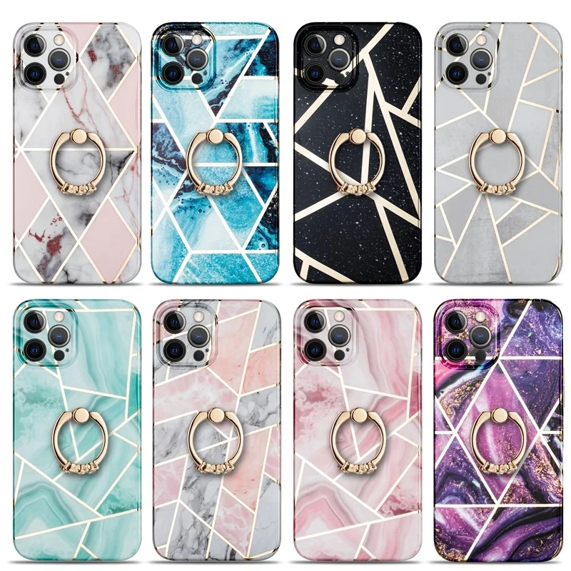 

Woman Luxury Design Phone Cases 360 Rotating Ring Bracket Mobile Phone Case For iPhone 13 12 Pro Max 12 mini, Multi colors