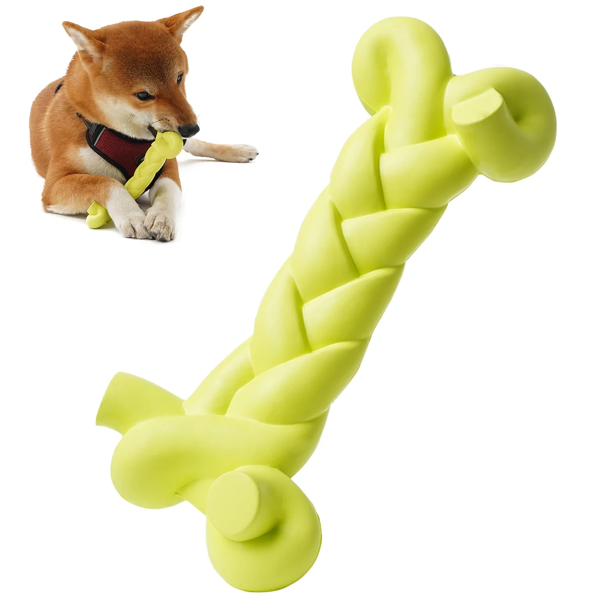 

Multifunction Interactive Teeth-Cleaning Bone Toys Food Dispensing Rubber Chew Dog Toy