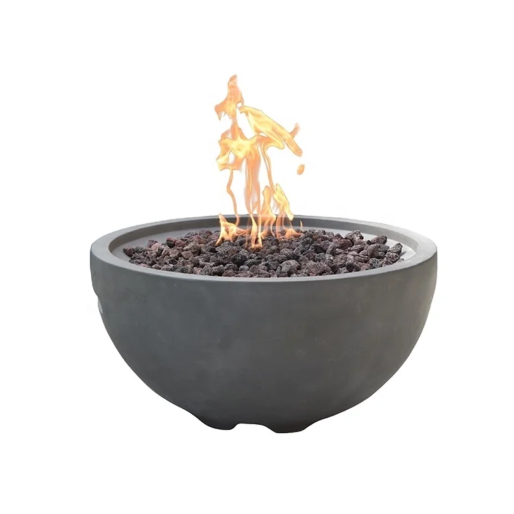 

MODENO Wholesale new product cement grey hemispheric fire bowl outdoor furniture