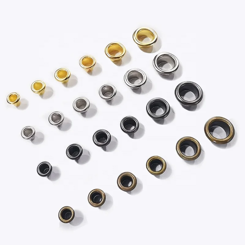 

With Washers 4mm 4.5mm For Thicker Textiles Taller Garment Eyelet Fabric Wood Wholesale High Quality Iron Long Eyelet Grommets