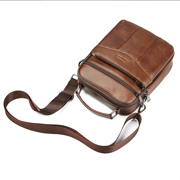 

High-End Crossbody Shoulder Bag Men's Hand Bags Genuine Leather Messenger Bag, Black,brown