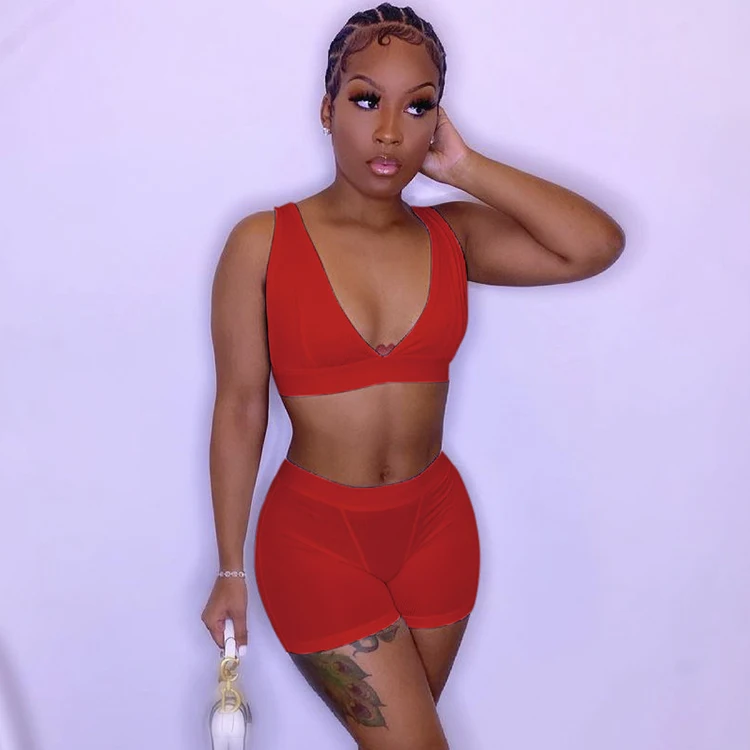 

Pure Color V Neck Two Piece Short Pant Set Solid Soft Suit Tracksuits FOr Women Casual Jogger Sets Wholesale Tracksuit -SM, White,yellow,red,black,sky blue