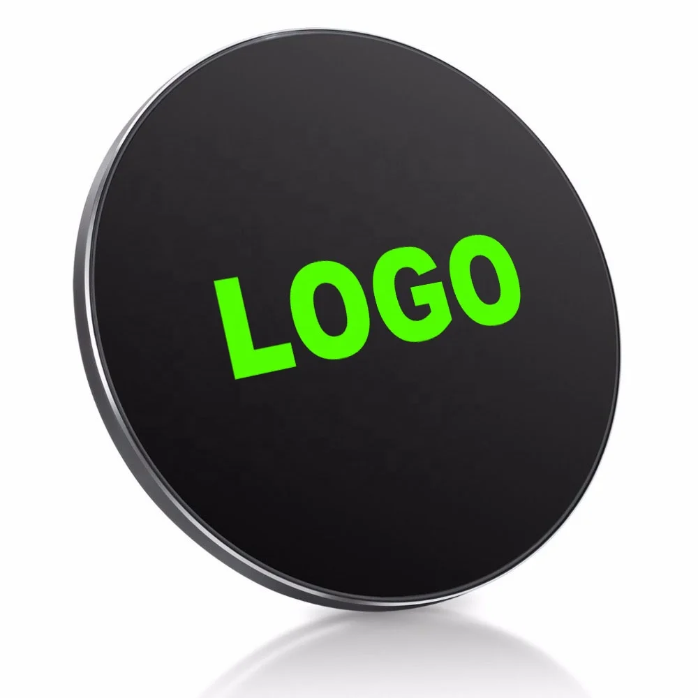 

Custom LOGO OEM 15W 10W 7.5W Fast Charger Wireless UV LED Light LOGO Mobile Phones Charge Qi Wireless Charger Fast Charging Pad, Black / white