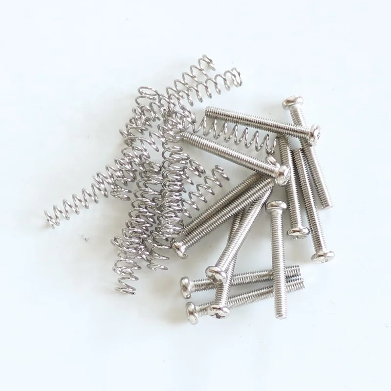 

Wholesale 3.0mm Electric Guitar humbucker pickup screws and springs for height adjustment in Nickel color