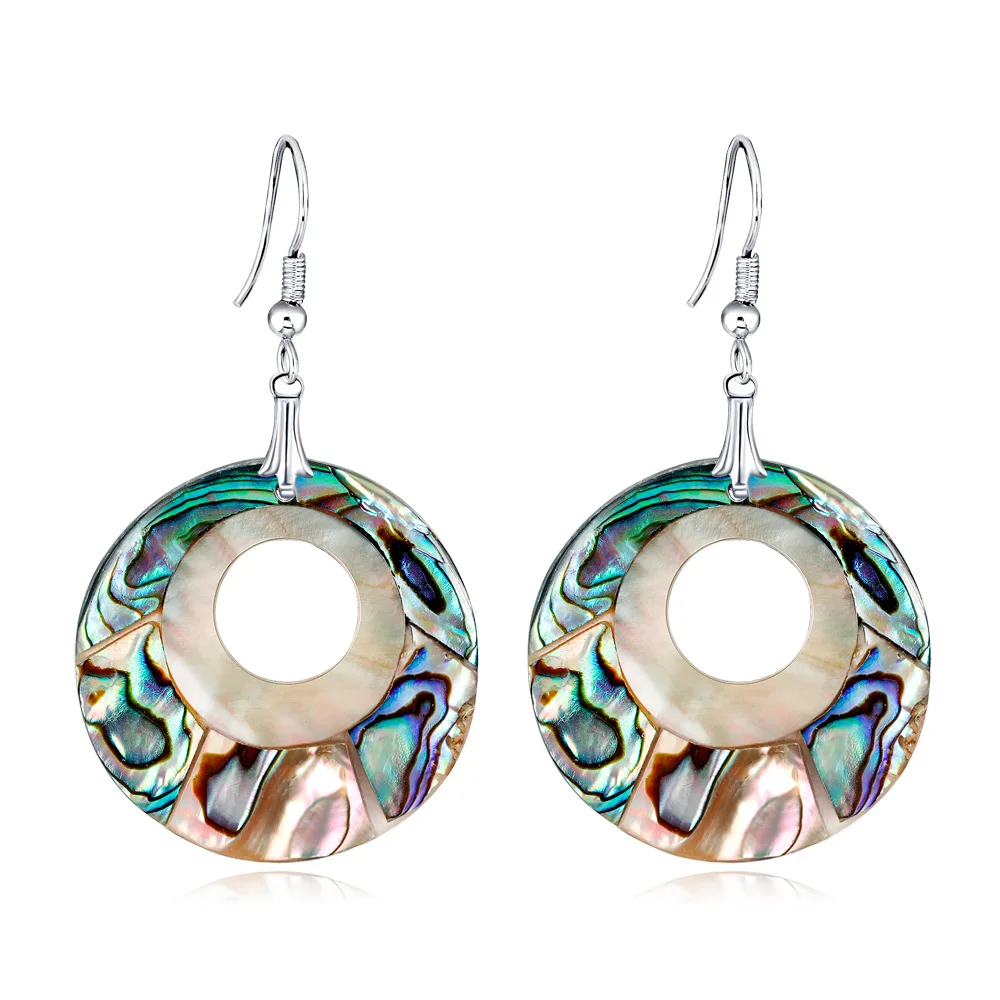

Hot sale earrings round shell earrings wild ladies earrings in stock
