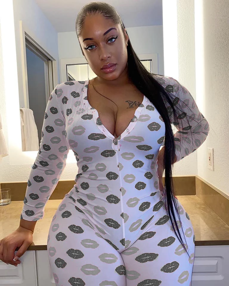 2020 New Arrival Long Pant Sexy Plus Size Onesie Pajamas