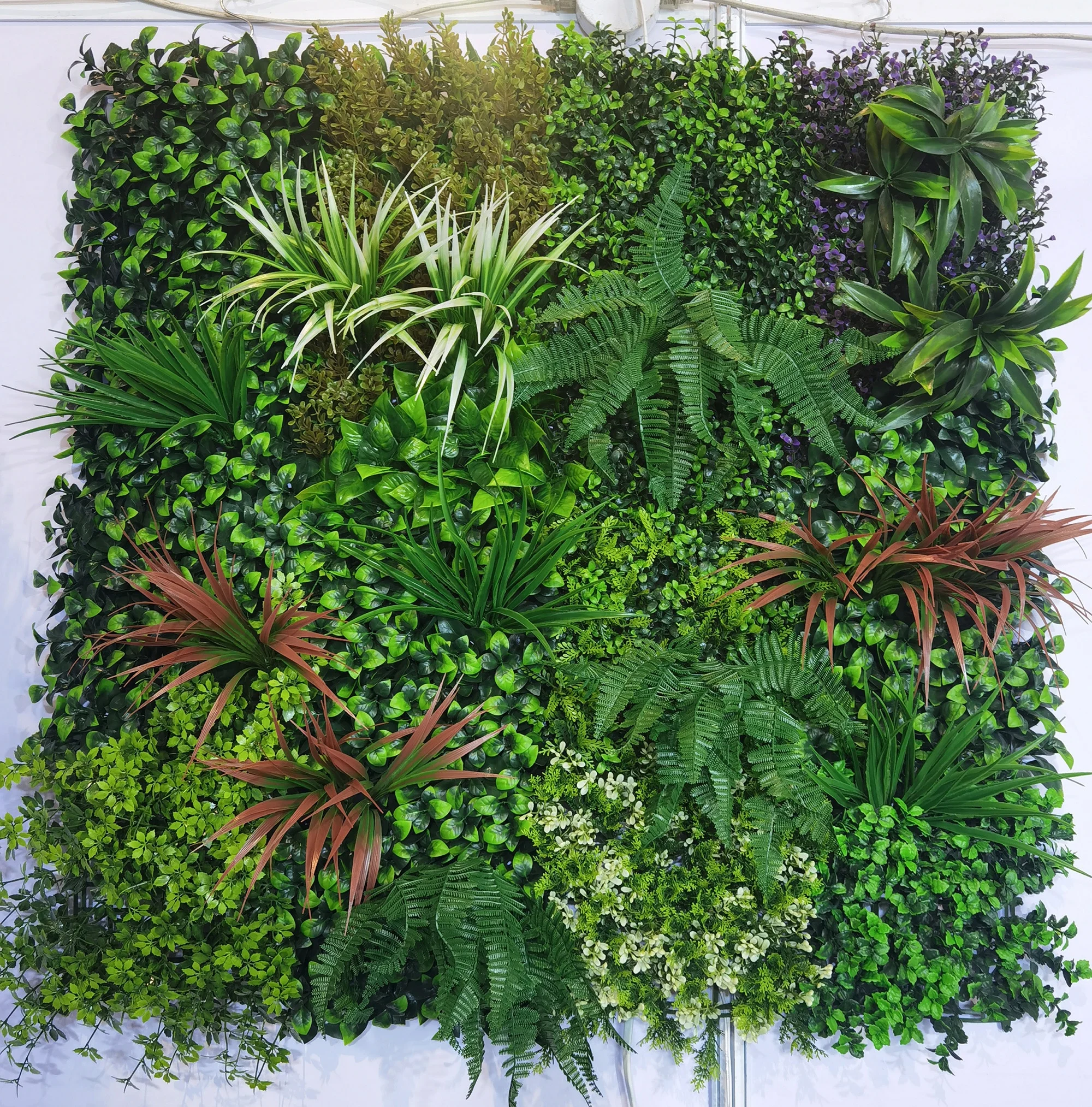 

O-G003 Customized Evergreen Artificial Plants Grass Wall Tropical Jungle Style Fake Plant Greenery Backdrop Hang Plant Wall