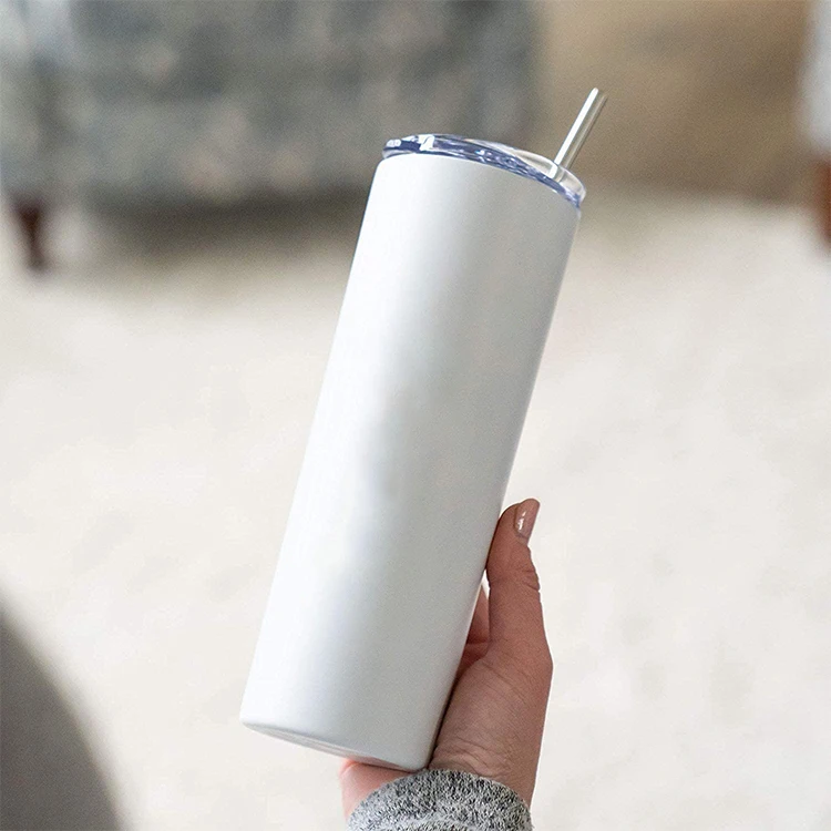 

20 oz stainless steel tumblers straws straight water wine tumbler cups coffee mug bottle tumbler with slide lid, Customized colors acceptable