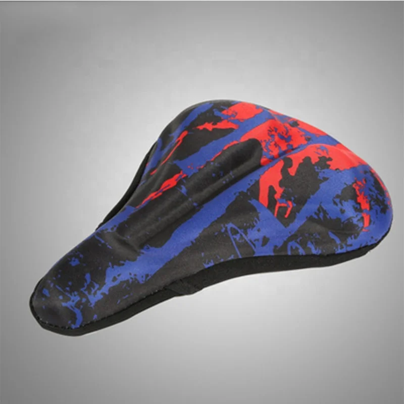 

Padded Bike Seat Cushion Cover: Comfortable, Durable Gel Bicycle Pillow Pad for Mountain Bikes, Road Bikes, Black and red,as your request