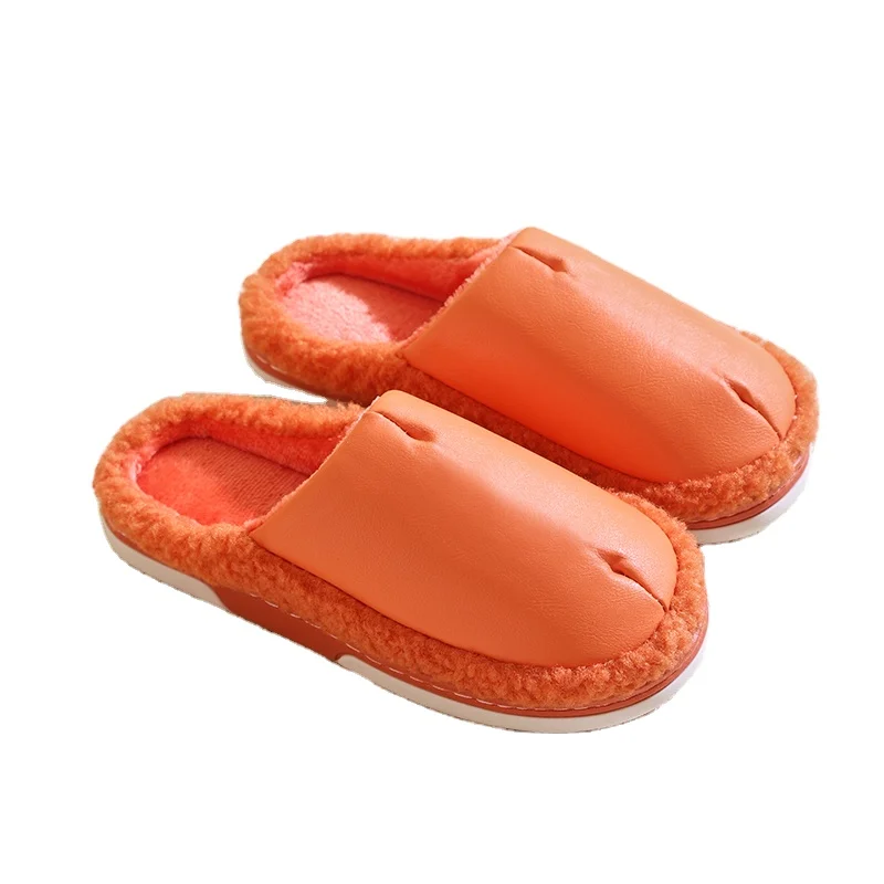 

Factory Sale Various Custom Logo Winter Slippers Waterproof Fur Slides Slippers, Solid color