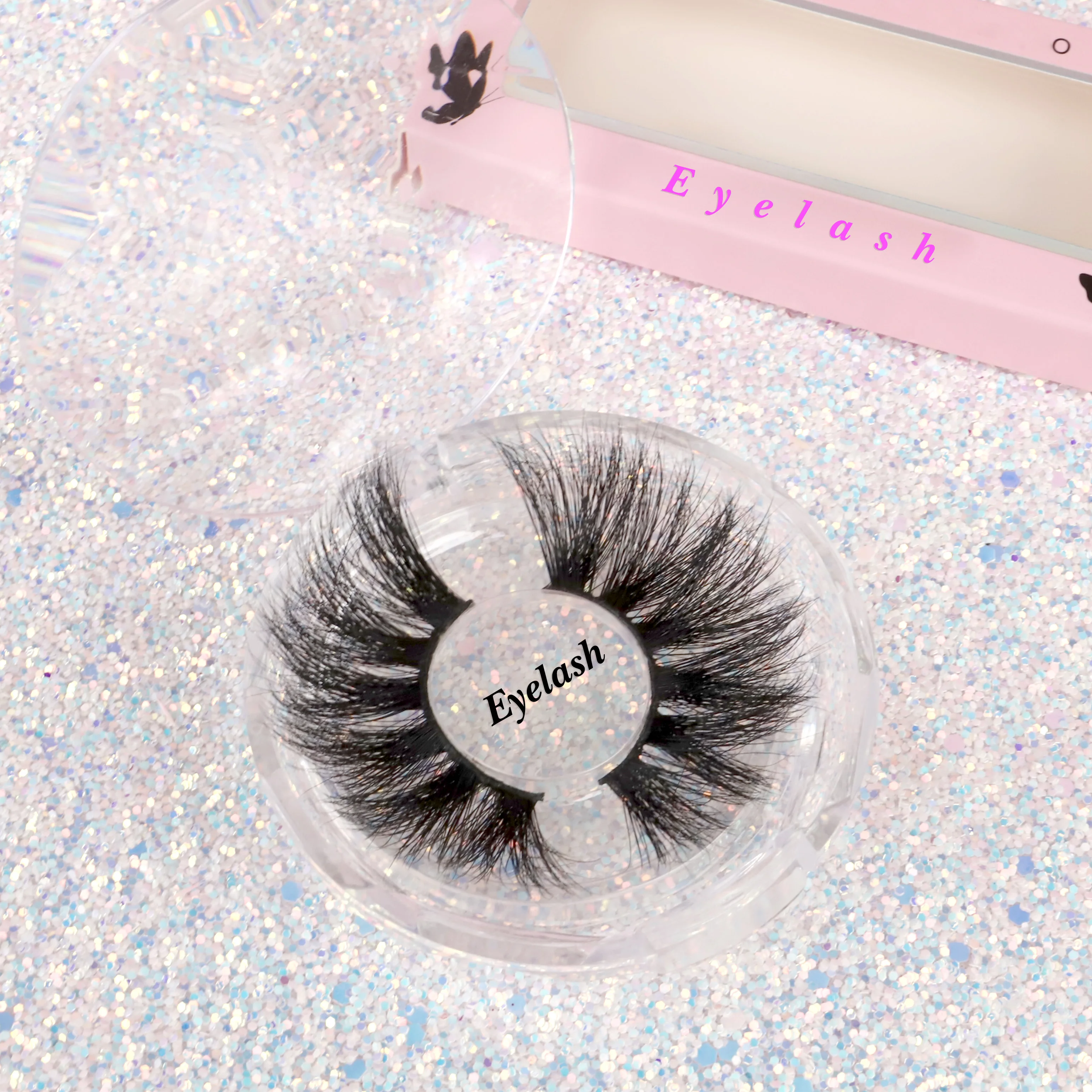 

Private label lash custom 25mm 3d mink lashes packaging eyelashes vendor