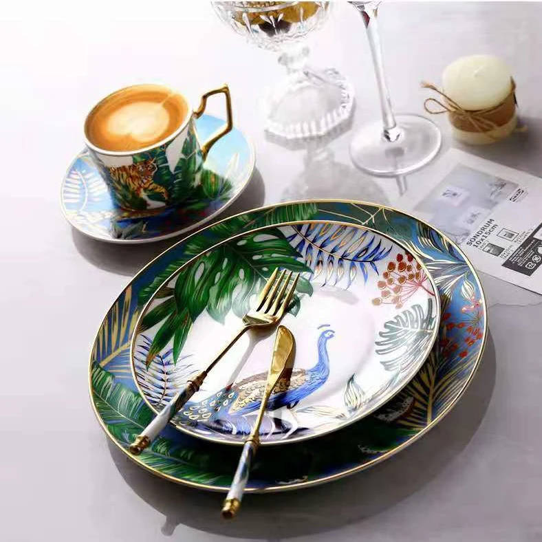 

Luxury Ceramic Plate for Restaurants Porcelain Tableware Dinnerware Sets Dinner Sets