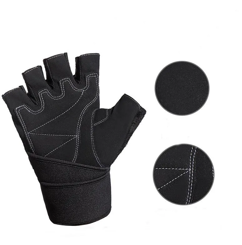 

Huanwei Custom Men Women Half-finger Fitness Gym Waterproof Neoprene Cycling Mitten