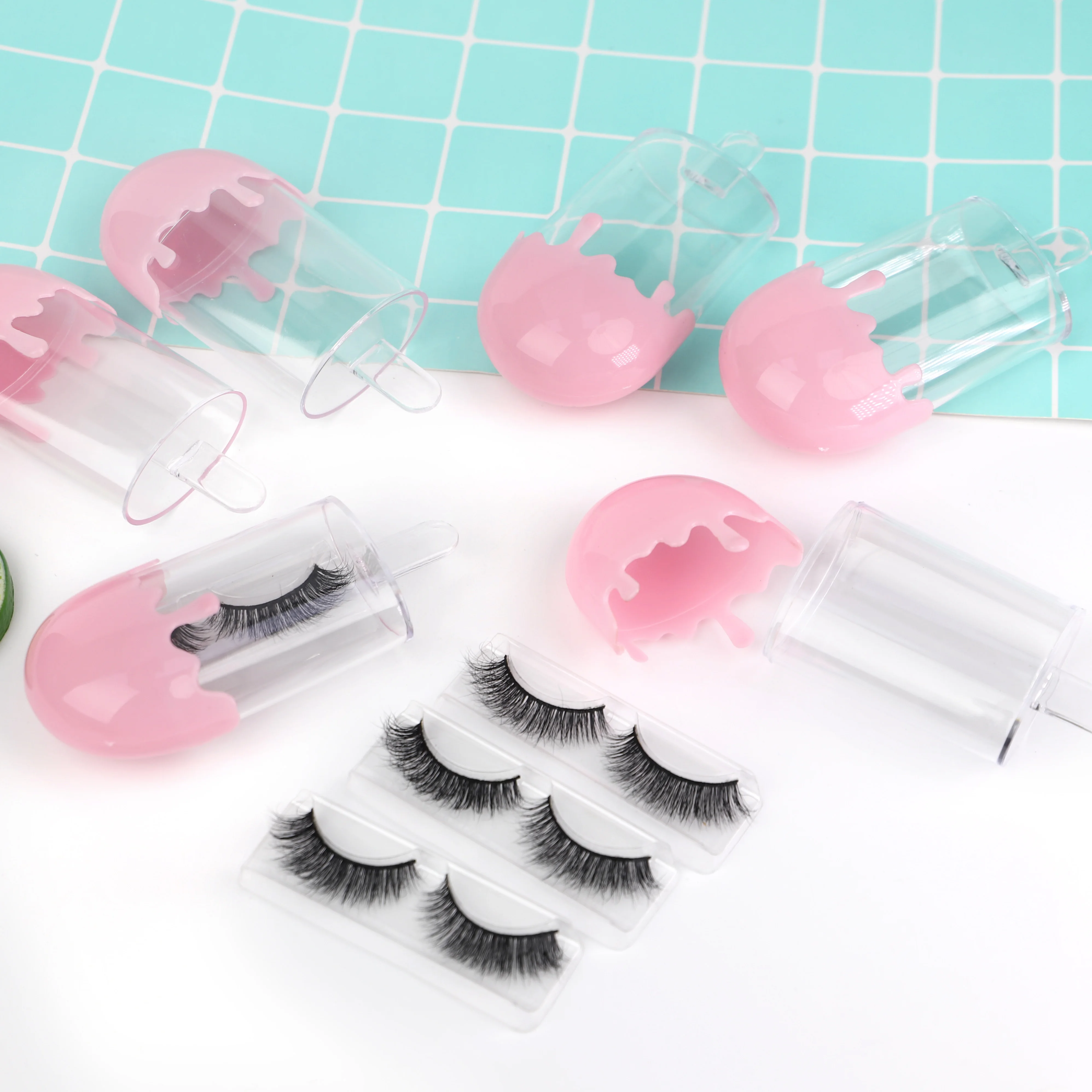 

25 Mm 3d Mink Eyelash Full Strip Lashes Human Hair Eyelashes, Natural black