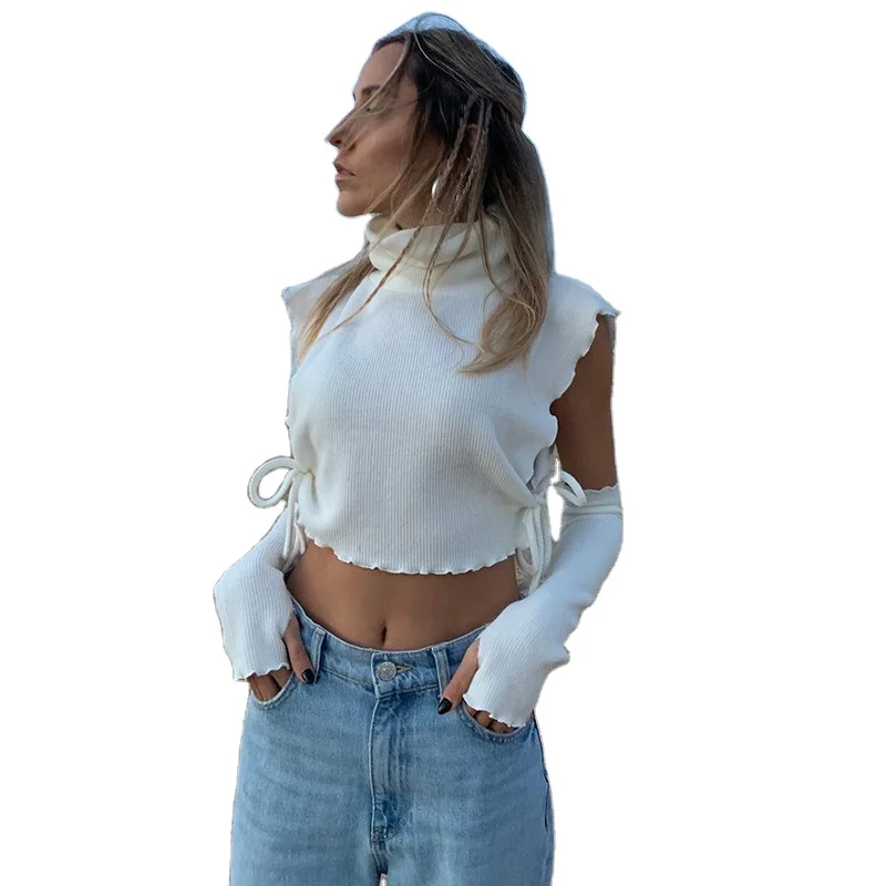 

2021 New arrivals HOT ITEMS women sexy o neck sleeveless top slim blouse ladies crop tops